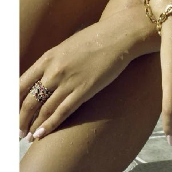 Sahira Stacie Rainbow Baguette Ring - Picture 4 of 4